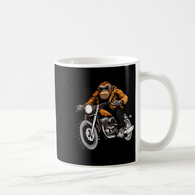 Caneca De Café Motorcycle Monkeys  (Direita)