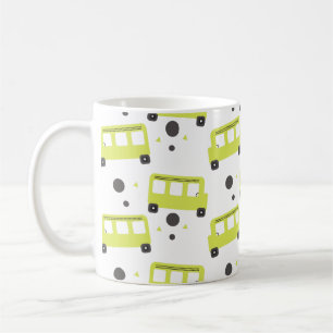 Caneca De Café Motorista de Ônibus Escolar Confete Amarelo Educac