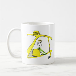 Caneca De Café Motorista de Táxi Stickman