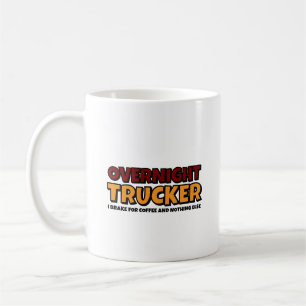 Caneca De Café Motorista Noturno, Motorista Engraçado