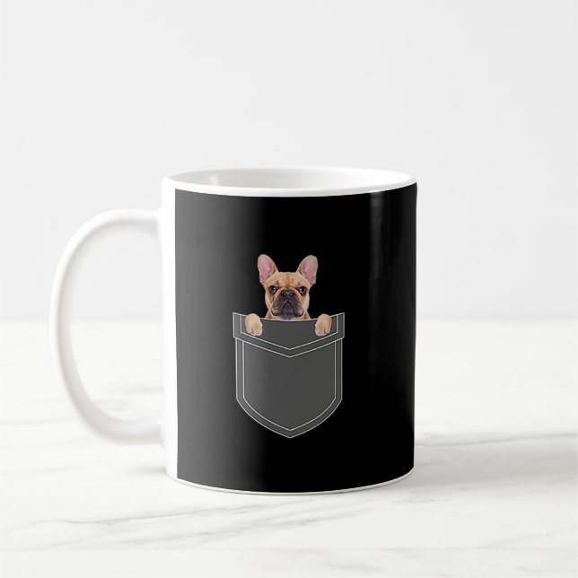 Caneca De Café Motosserras | Buldogue Francês Na Minha Roupa De B (Esquerda)