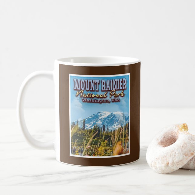CANECA DE CAFÉ MOUNT RAINIER NATIONAL PARK - WASHINGTON EUA (Com Donut)