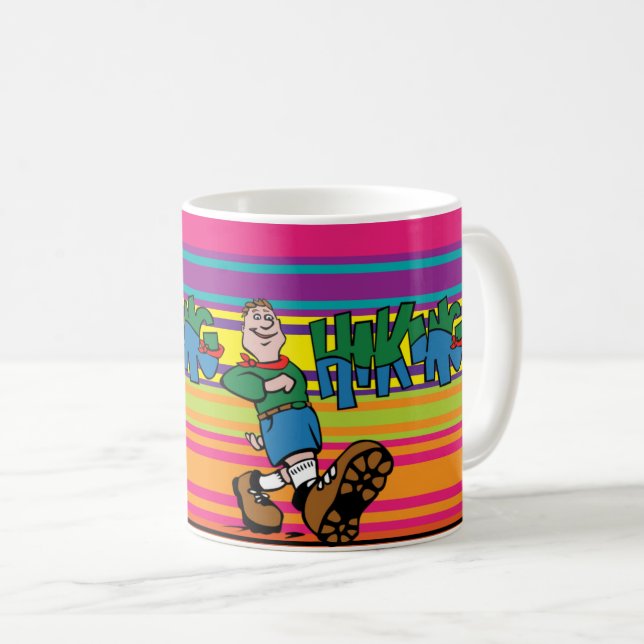 Caneca De Café Mountain Explorer: Aventura de Caminho e Trekking (Frente Esquerda)