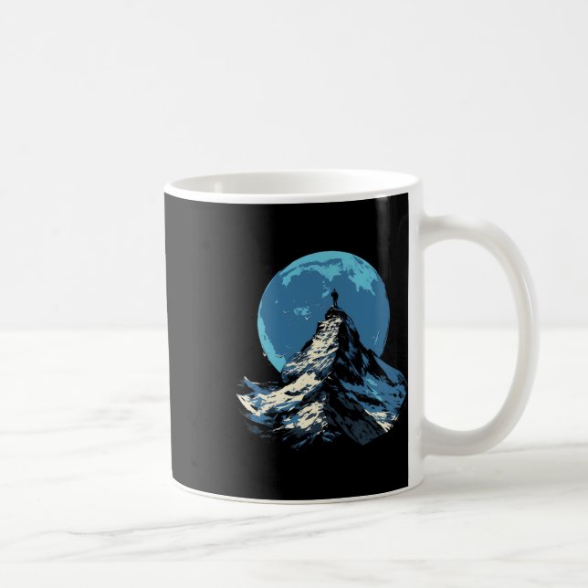 Caneca De Café Mountain Peak Adventure Design - Climbing And Hiki (Direita)