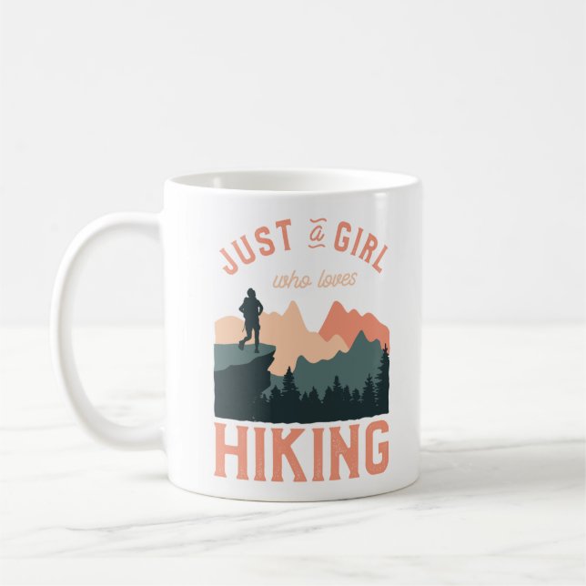 Caneca De Café Mountain Sun É Apenas Uma Rapariga Que Adora Camin (Esquerda)