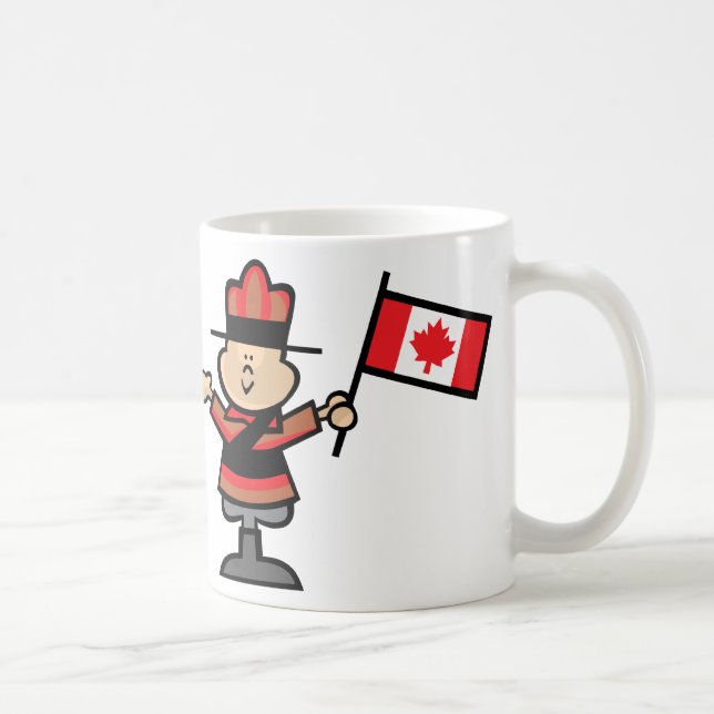 Caneca De Café Mountie dos desenhos animados (Direita)