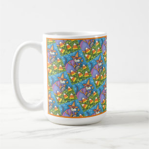 CANECA DE CAFÉ MOUSE BRANCO NO JARDIM DE MILHO CANDATO, COLORIDO