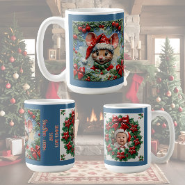Caneca De Café Mouse de Natal de Pera Personalizável