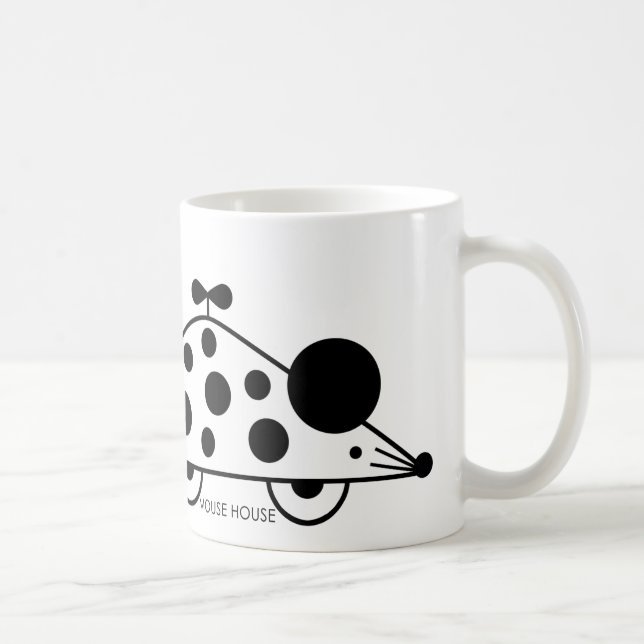Caneca De Café Mouse House BW Mug (Direita)