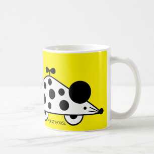 Caneca De Café Mouse House BW Yellow Mug