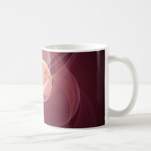 Caneca De Café Movimento Abstrato Moderno Vinho Vermelho Cor-de-r