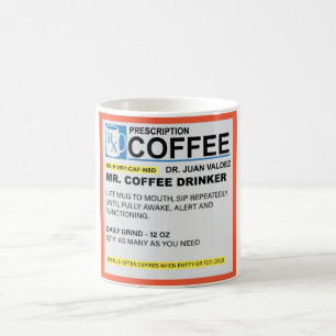 Caneca De Café Mr. Coffee Drinker Prescription Mug