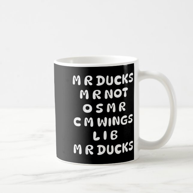 Caneca De Café Mr Ducks Mr Not Osar Cm Wings Funny Duck  (Direita)