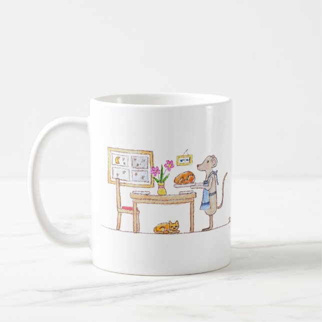 Caneca De Café Mr Hiddle Cooks Turkey Season Greetings Card (Esquerda)