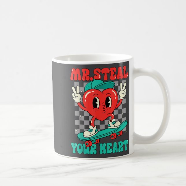 Caneca De Café Mr Steal Your Heart For Boys Toddlers Valentine's  (Direita)