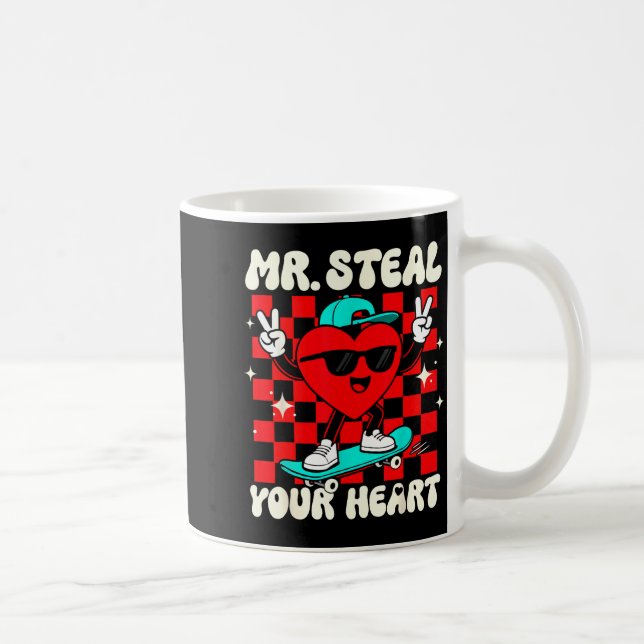 Caneca De Café Mr Steal Your Heart For Boys Toddlers Valentine's  (Direita)