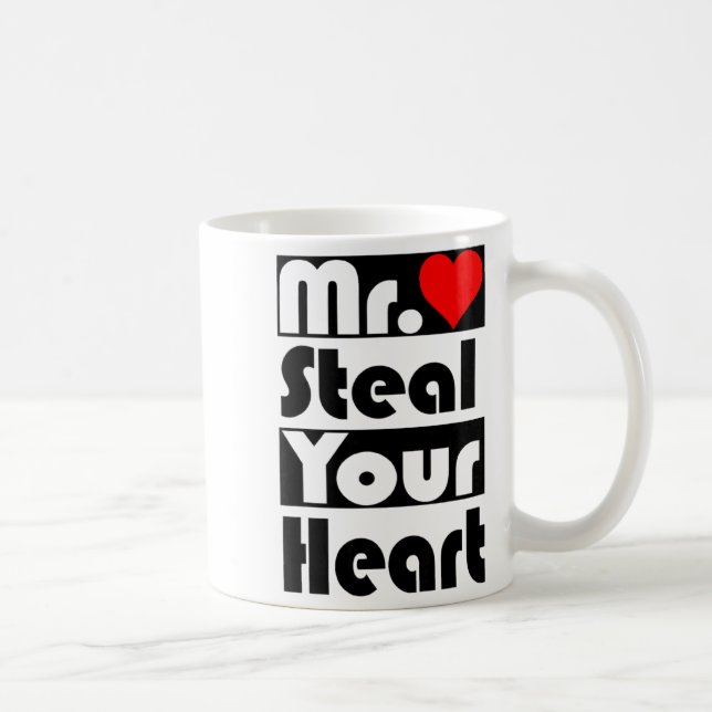 Caneca De Café Mr Steal Your Heart For Boys Toddlers Valentines  (Direita)