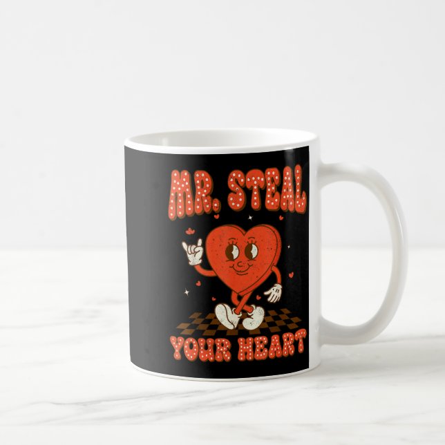 Caneca De Café Mr Steal Your Heart For Boys Toddlers Valentine's  (Direita)