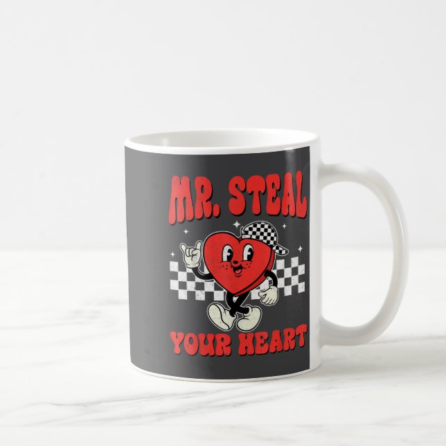 Caneca De Café Mr Steal Your Heart For Boys Toddlers Valentine's  (Direita)