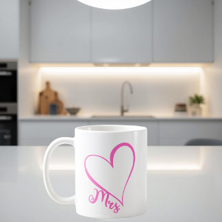 Caneca De Café Mrs. Pink Heart Mug