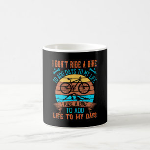 Caneca De Café MTB Eu Passei Uma Bicicleta Para Adicionar Vida Ao