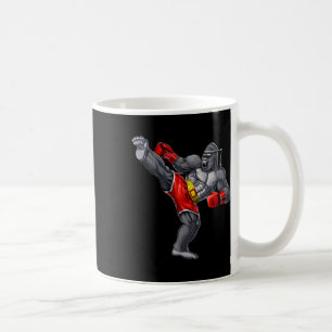 Caneca De Café Muay Thai de Gorila Boxe Caratê Kickboxing Artes M