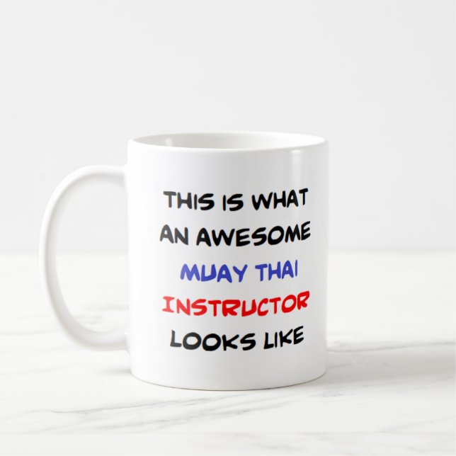 Caneca De Café muay thai instrutor, incrível (Esquerda)