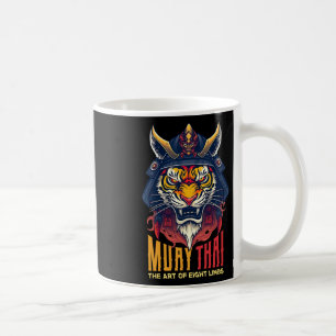 Caneca De Café Muay Thai Samurai Tiger Thai Boxic Gráfico