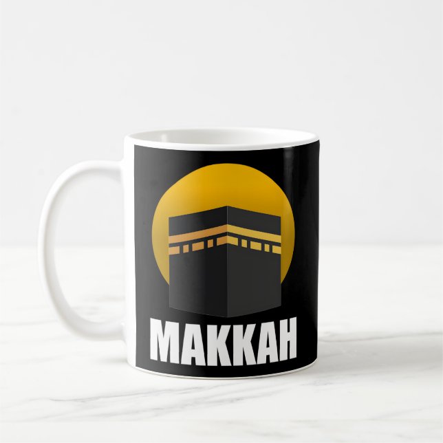 Caneca De Café Muçulmano Makkah Kaaba Cidade Saudita Mekkah (Esquerda)