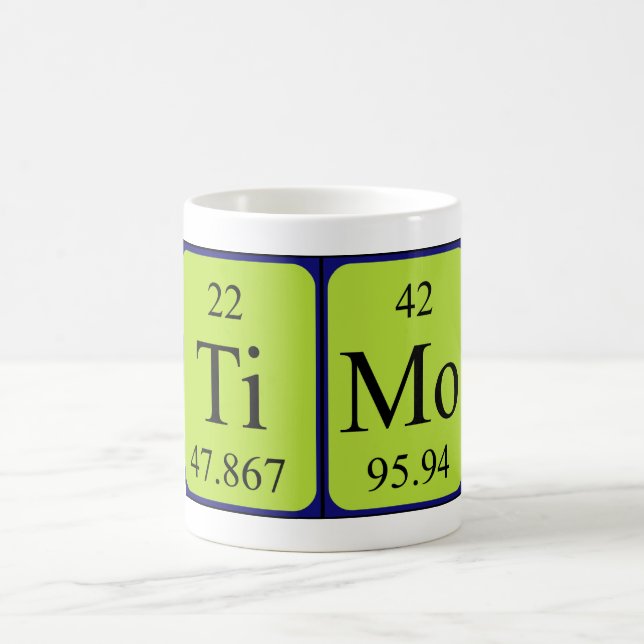 Caneca De Café Mudança de nome de mesa periódica Timo (Centro)
