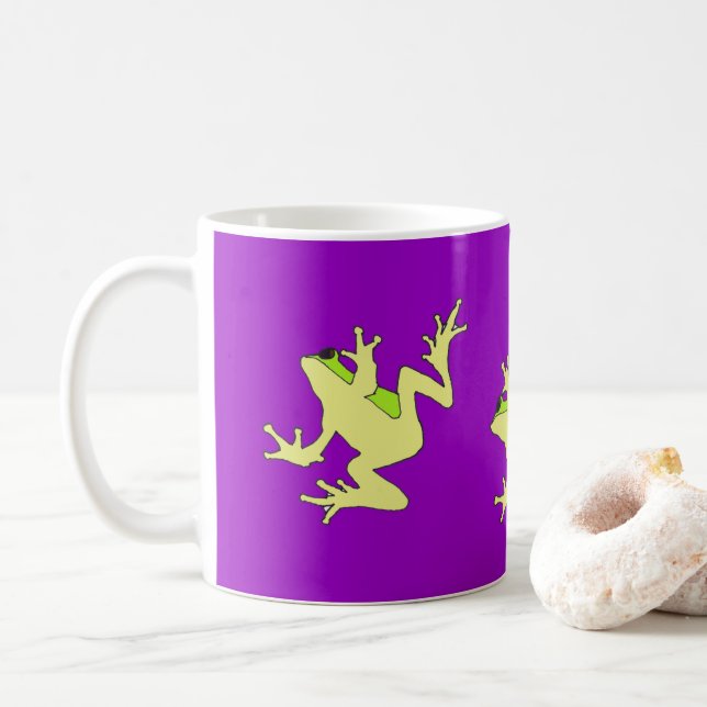 Caneca De Café Mudança de Sapos de janela (Com Donut)