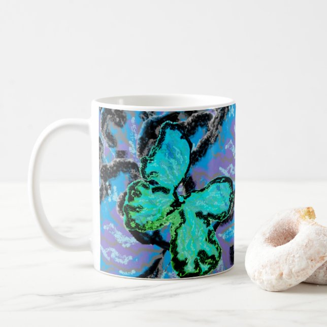 Caneca De Café Mudar a Web de uma borboleta (Com Donut)