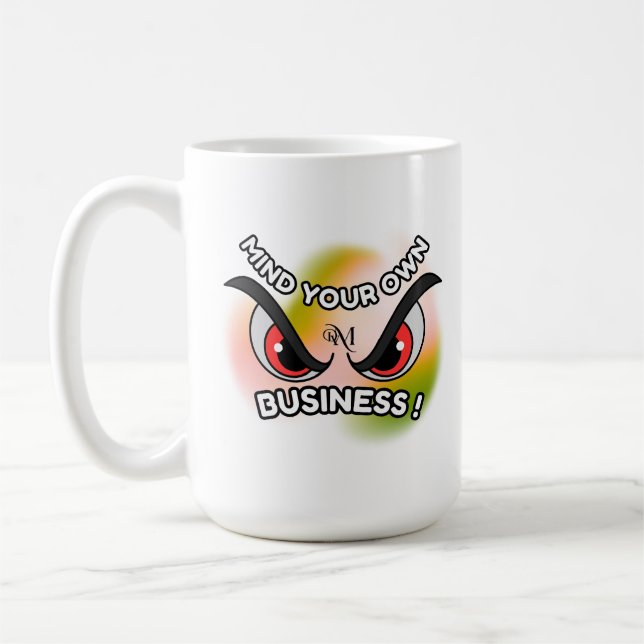 Caneca De Café Mug 15oz: Cuidado com o seu (branco) (Esquerda)