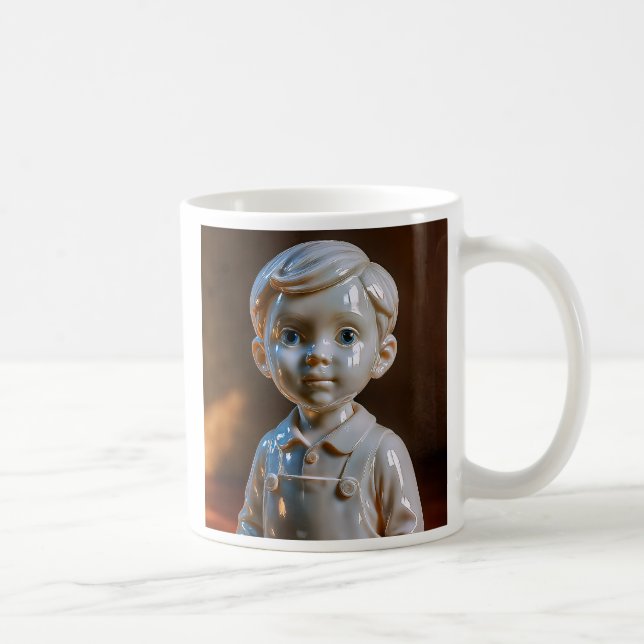 Caneca De Café Mug à l'image d'un petit garçon 3D. (Direita)