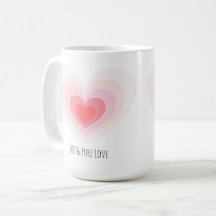 Mug "Amor Puro a 100%": design em ambos os lados
