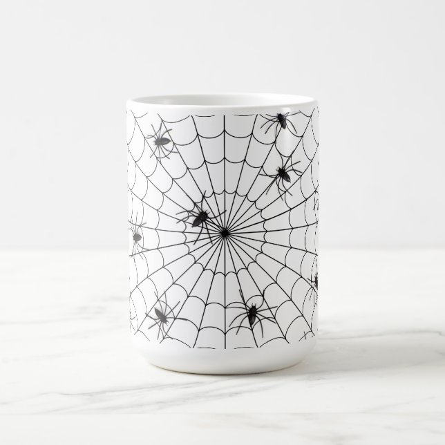 Caneca De Café Mug/aranhas e teia aranha do Halloween (Centro)