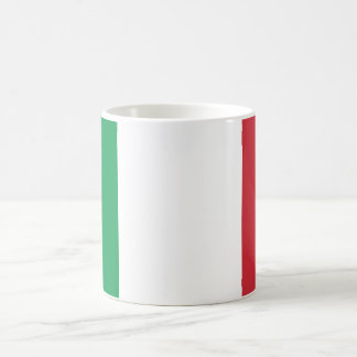 Caneca De Café Mug au drapeau italien vert blanc et rouge.