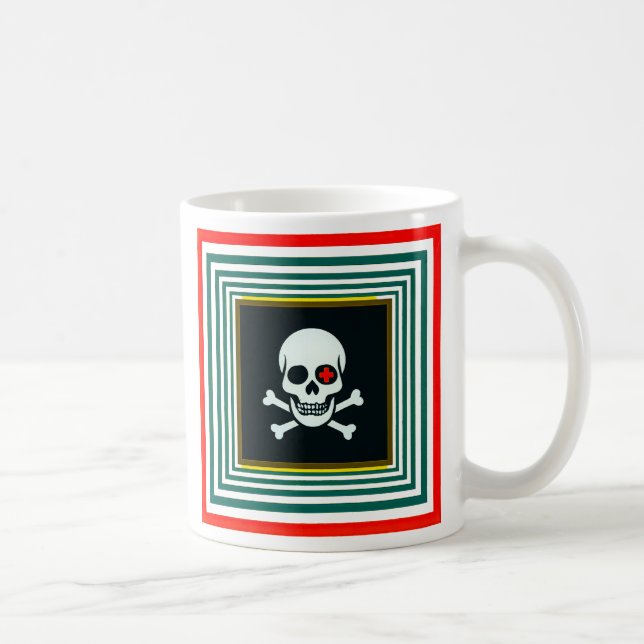 Caneca De Café Mug avec crâne et os croisés style pirate. (Direita)