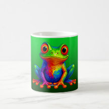 Mug avec une grenouille lumineuse.