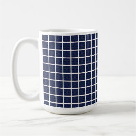 Caneca De Café Mug Azul-Quadrado legal