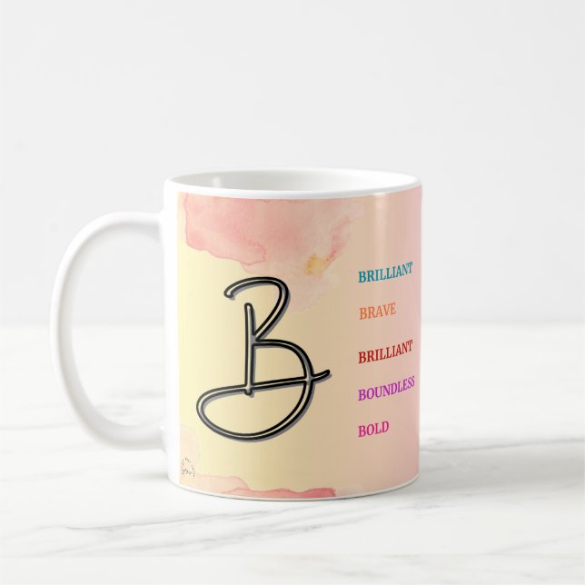 Caneca De Café Mug "B" inicial (11oz) (Esquerda)