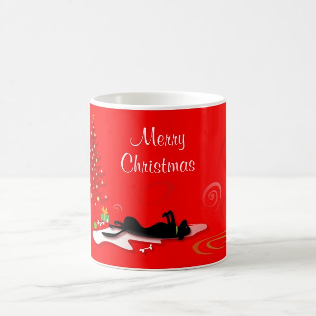 Caneca De Café Mug - Black Lab Feliz Natal (Centro)