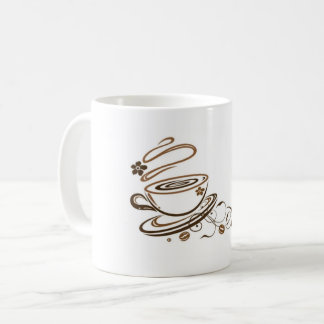 Caneca De Café Mug Blanc avec Motif Artistique Tasse à Café et Vo