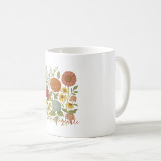 Caneca De Café Mug bohème floral "Wild and Gentle" Inspirant
