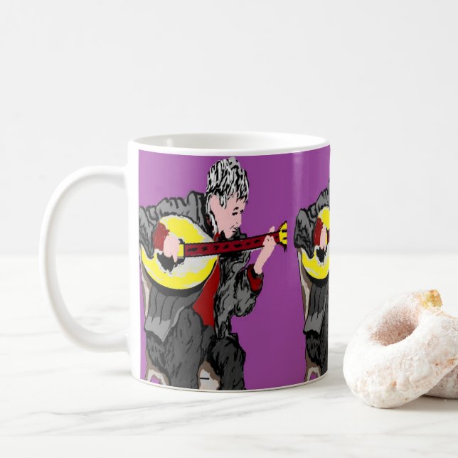 Caneca De Café Mug Bouzouki Player (Com Donut)