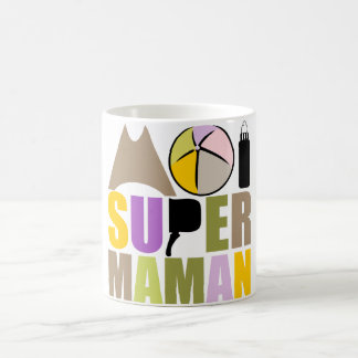 Caneca De Café Mug branco 325 ml mim Super Mamã - Logotipo