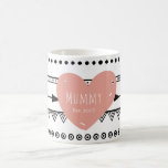 Caneca De Café Mug Branco Personalizado 'Mamãe Est.2017'<br><div class="desc">'Mamãe Est.2017' Cama Branca Personalizada de 'Coleção da Princesa Pequena</div>