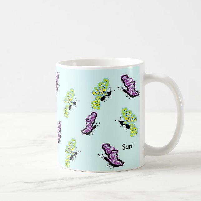 Caneca De Café Mug/Butterflies (Direita)