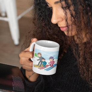 Caneca De Café Mug Café de Esqui Familiar