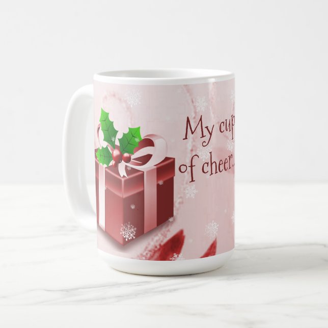 Caneca De Café Mug Café de Natal Vermelho (Frente Esquerda)